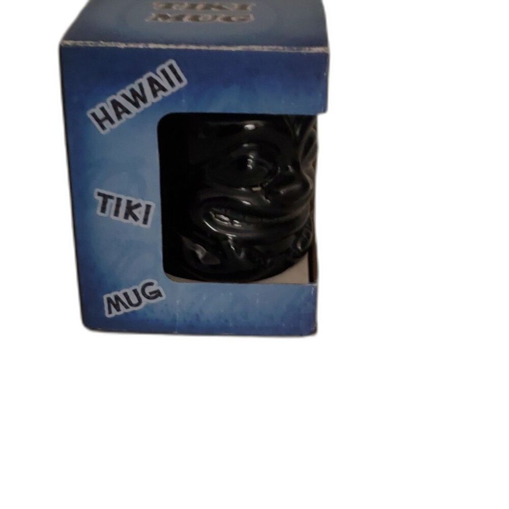 Hawaii Tiki Mug Dark Glazed Blue